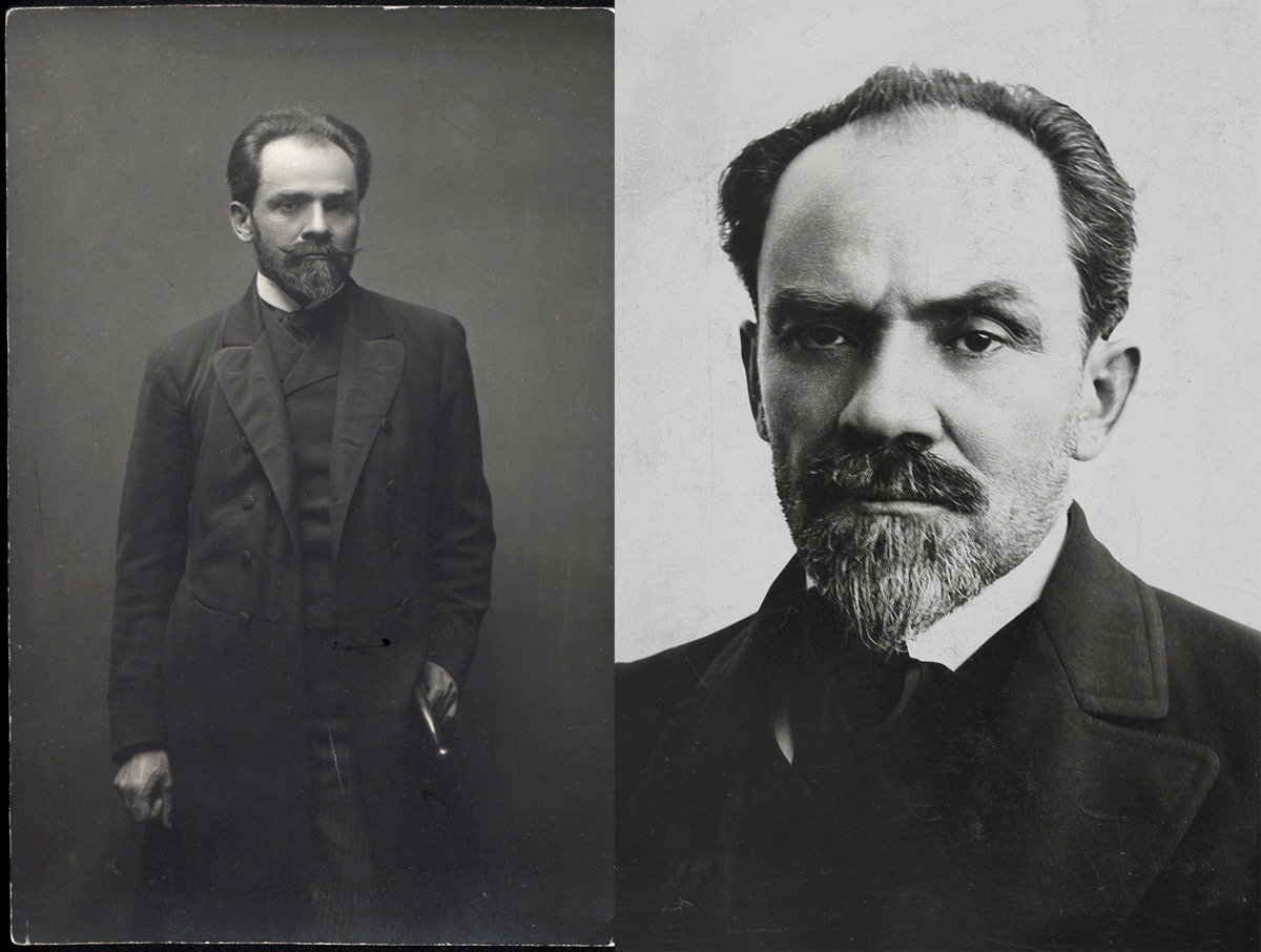 Stefan Żeromski w roku 1906 (z lewej) i 1915 (z prawej), fot. Biblioteka Narodowa (Polona.pl)